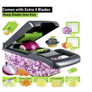 Quick Easy Large Multifunctional Vegetable Chopper Slicer Container 14 in 1 New